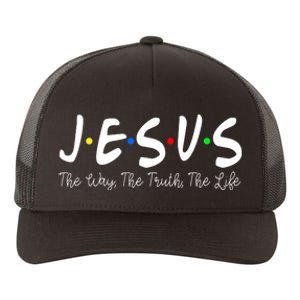 Jesus The Way The Truth The Life Christianity Yupoong Adult 5-Panel Trucker Hat