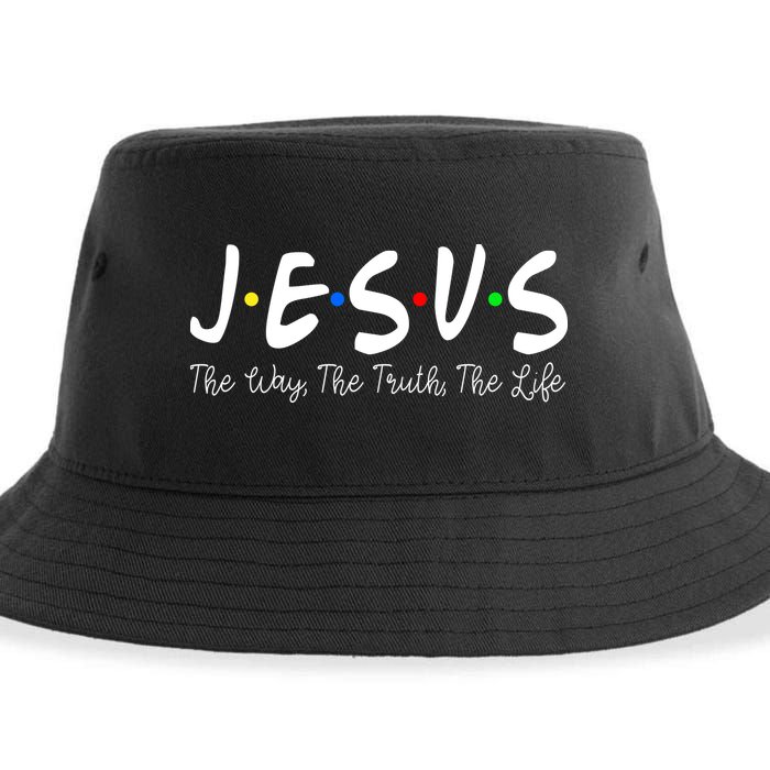 Jesus The Way The Truth The Life Christianity Sustainable Bucket Hat