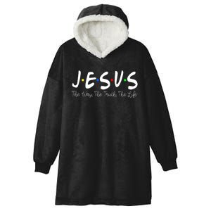 Jesus The Way The Truth The Life Christianity Hooded Wearable Blanket