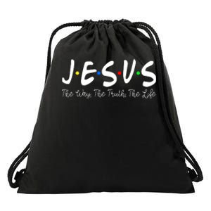 Jesus The Way The Truth The Life Christianity Drawstring Bag