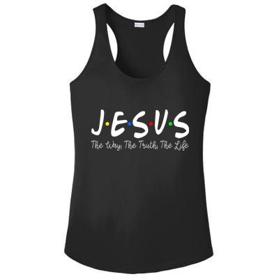 Jesus The Way The Truth The Life Christianity Ladies PosiCharge Competitor Racerback Tank