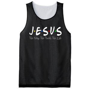 Jesus The Way The Truth The Life Christianity Mesh Reversible Basketball Jersey Tank