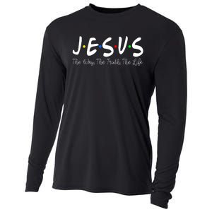 Jesus The Way The Truth The Life Christianity Cooling Performance Long Sleeve Crew