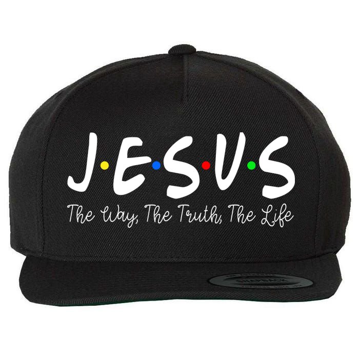 Jesus The Way The Truth The Life Christianity Wool Snapback Cap