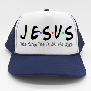 Jesus The Way The Truth The Life Christianity Trucker Hat