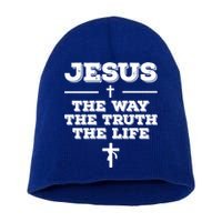 Jesus The Way The Truth The Life Christian Bible Verse Gift Short Acrylic Beanie