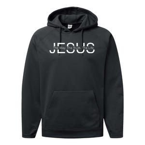 Jesus The Way The Truth The Life Performance Fleece Hoodie