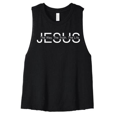 Jesus The Way The Truth The Life Women's Racerback Cropped Tank