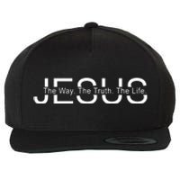 Jesus The Way The Truth The Life Wool Snapback Cap