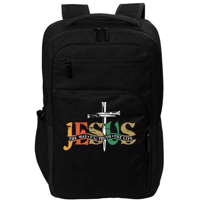 Jesus The Way The Truth The Life Christian Family Easter Day Impact Tech Backpack