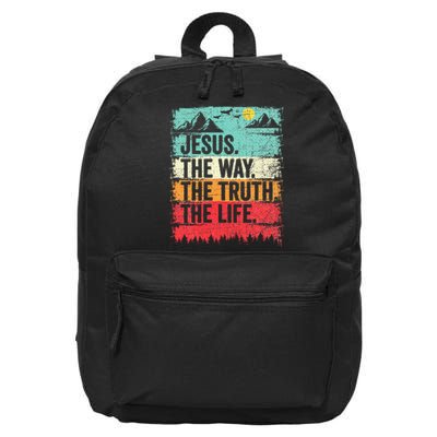 Jesus The Way Truth Life Christian Worship 16 in Basic Backpack