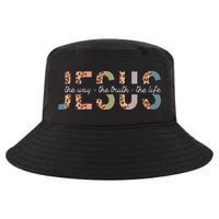 Jesus The Way The Truth The Life Leopard Christian Cool Comfort Performance Bucket Hat
