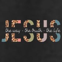 Jesus The Way The Truth The Life Leopard Christian 7 Panel Mesh Trucker Snapback Hat