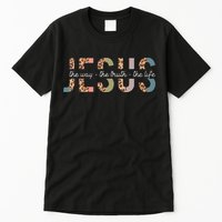 Jesus The Way The Truth The Life Leopard Christian Tall T-Shirt