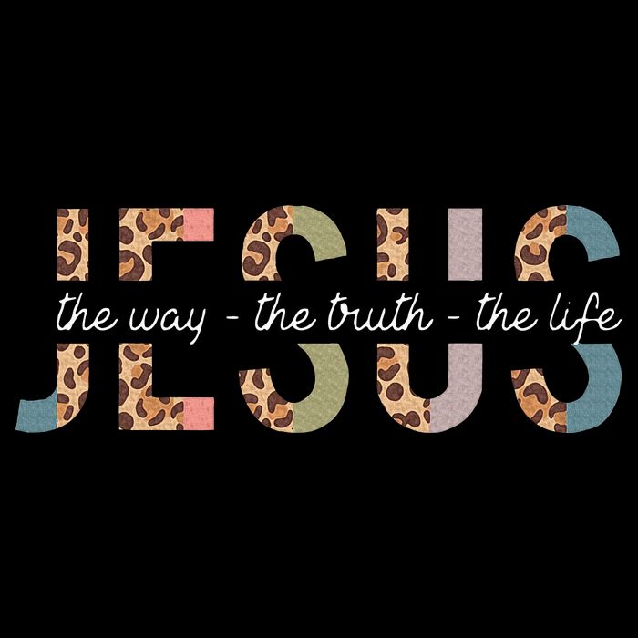 Jesus The Way The Truth The Life Leopard Christian Baby Bodysuit