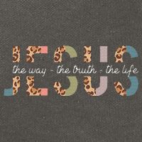 Jesus The Way The Truth The Life Leopard Christian Cotton Canvas Backpack