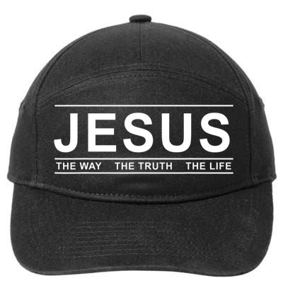 Jesus The Way The Truth The Life Jesus Christians Lover 7-Panel Snapback Hat
