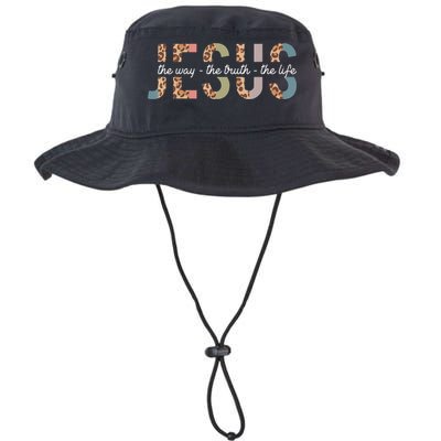 Jesus The Way The Truth The Life Leopard Christian Women Bucket Hat