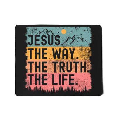 Jesus The Way Truth Life Bible Verse Christian Mousepad