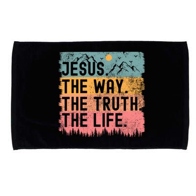 Jesus The Way Truth Life Bible Verse Christian Microfiber Hand Towel