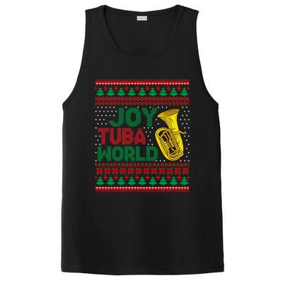 Joy Tuba World Ugly Christmas Sweater Music Lover Xmas PosiCharge Competitor Tank