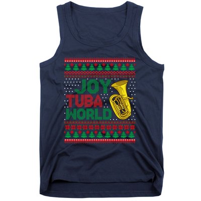 Joy Tuba World Ugly Christmas Sweater Music Lover Xmas Tank Top