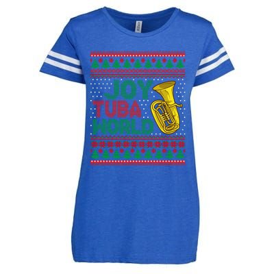 Joy Tuba World Ugly Christmas Sweater Music Lover Xmas Enza Ladies Jersey Football T-Shirt