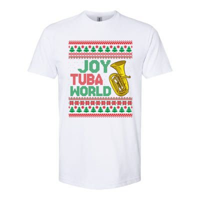 Joy Tuba World Ugly Christmas Sweater Music Lover Xmas Softstyle CVC T-Shirt