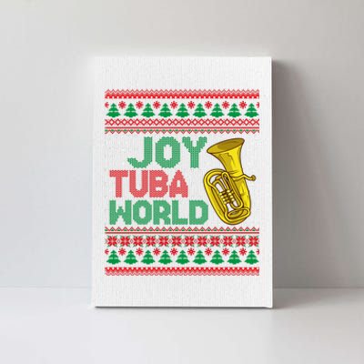 Joy Tuba World Ugly Christmas Sweater Music Lover Xmas Canvas