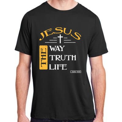 Jesus The Way Truth Life Christian Adult ChromaSoft Performance T-Shirt