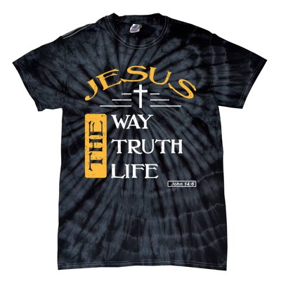 Jesus The Way Truth Life Christian Tie-Dye T-Shirt