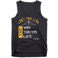 Jesus The Way Truth Life Christian Tank Top