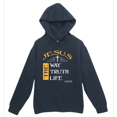 Jesus The Way Truth Life Christian Urban Pullover Hoodie