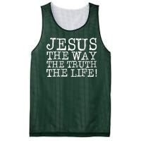 Jesus The Way The Truth The Life Mesh Reversible Basketball Jersey Tank