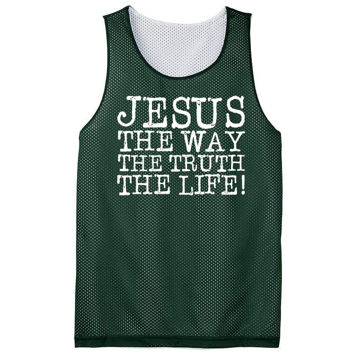 Jesus The Way The Truth The Life Mesh Reversible Basketball Jersey Tank