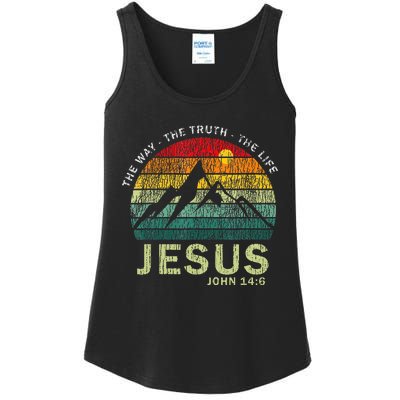 Jesus The Way Truth Life Christian Worship Ladies Essential Tank