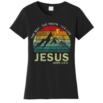 Jesus The Way Truth Life Christian Worship Women's T-Shirt