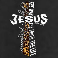 Jesus The Way Truth Life Leopard Cross Christian Faith Cool Comfort Performance Bucket Hat
