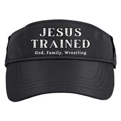 Jesus Trained Wrestling Jesus Trained God Family Wrestling Adult Drive Performance Visor