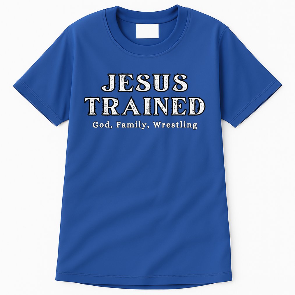 Jesus Trained Wrestling Jesus Trained God Family Wrestling Tall T-Shirt