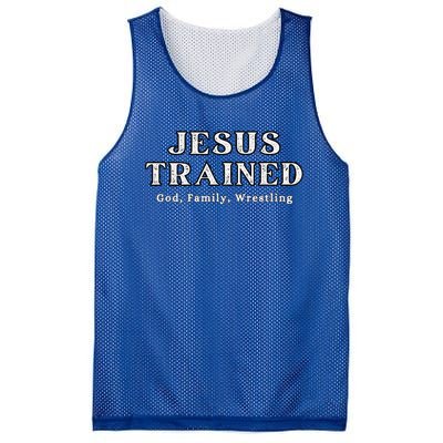 Jesus Trained Wrestling Jesus Trained God Family Wrestling Mesh Reversible Basketball Jersey Tank