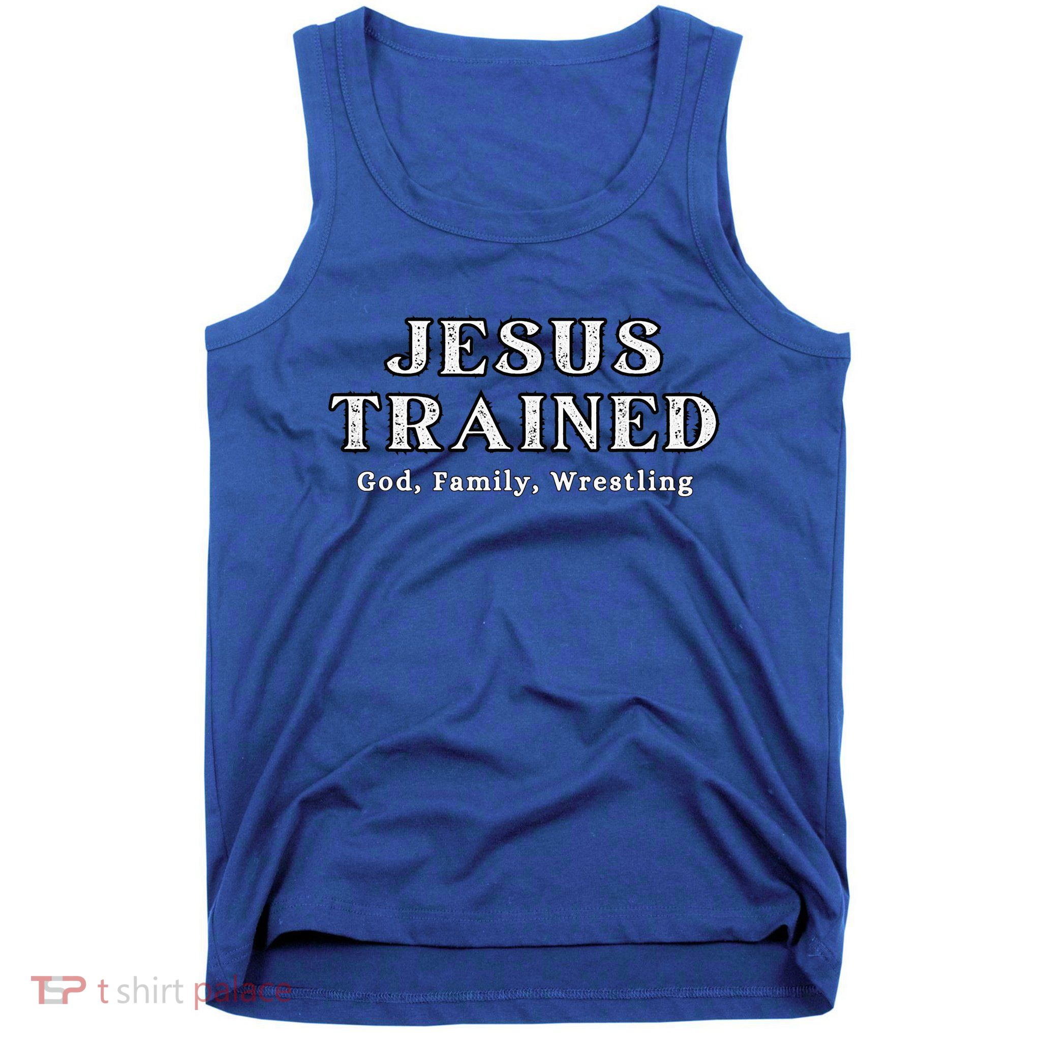 Jesus Trained Wrestling Jesus Trained God Family Wrestling Tank Top