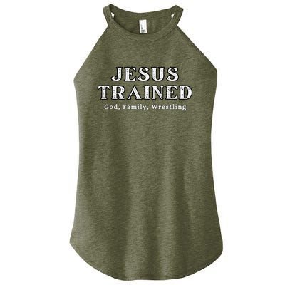 Jesus Trained Wrestling Jesus Trained God Family Wrestling Women’s Perfect Tri Rocker Tank