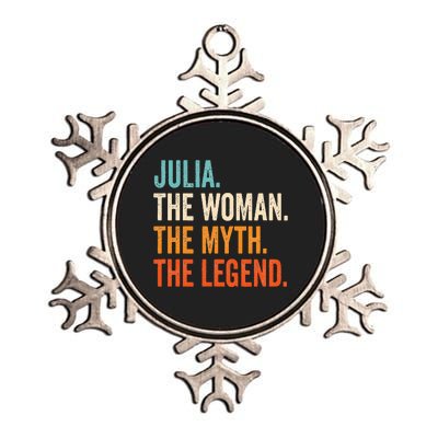 Julia The Woman The Myth The Legend First Name Julia  Metallic Star Ornament