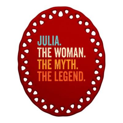 Julia The Woman The Myth The Legend First Name Julia  Ceramic Oval Ornament