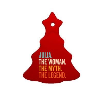 Julia The Woman The Myth The Legend First Name Julia  Ceramic Tree Ornament