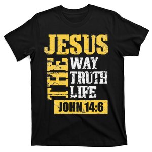 Jesus The Way Truth Life John 146 Christian T-Shirt