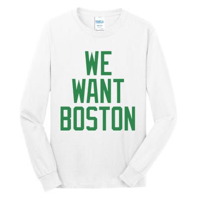 Jayson Tatum We Want Boston Tall Long Sleeve T-Shirt