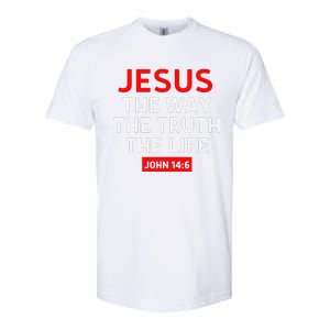 Jesus The Way Truth Life John 146 Christian Bible Verse Softstyle CVC T-Shirt