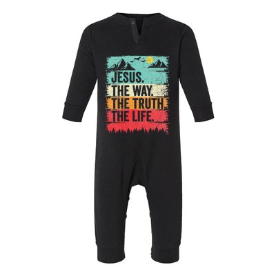 Jesus The Way Truth Life Christian Worship Infant Fleece One Piece